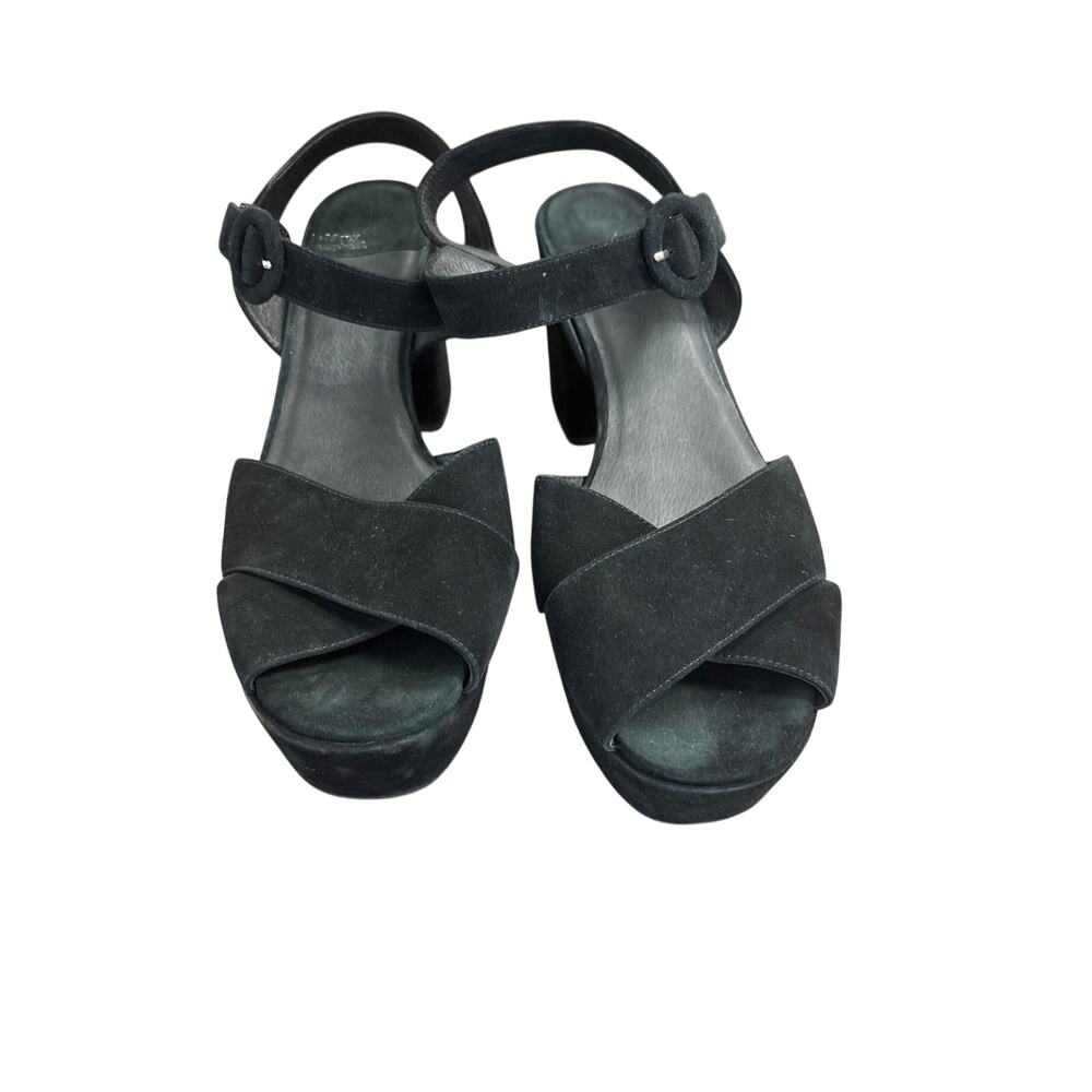 Jeffrey Campbell Black Criss Cross Suede Sandal Sz 11